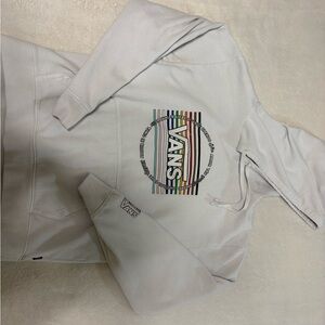 Vans White Hoodie with Black Label